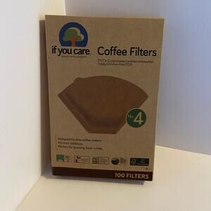 If You Care Unbleached Coffee Filters, #4 100 Count (Pack of 1) Unopened Sealed